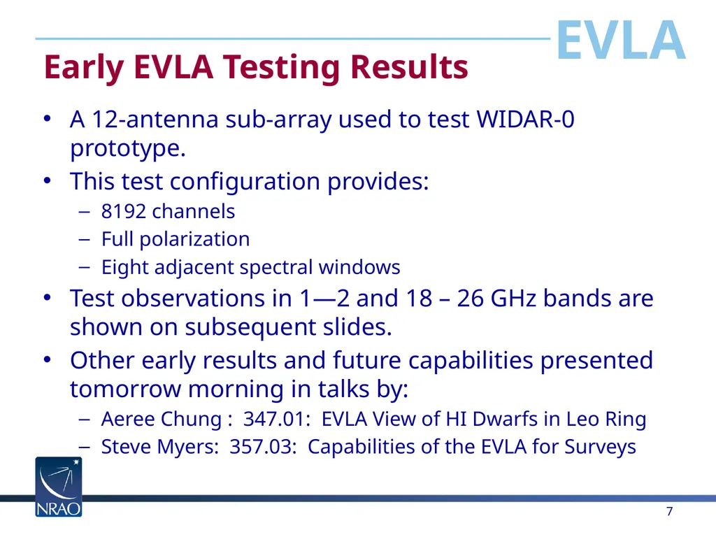 The Expanded Very Large Array Rick Perley National - slide 7 of 15