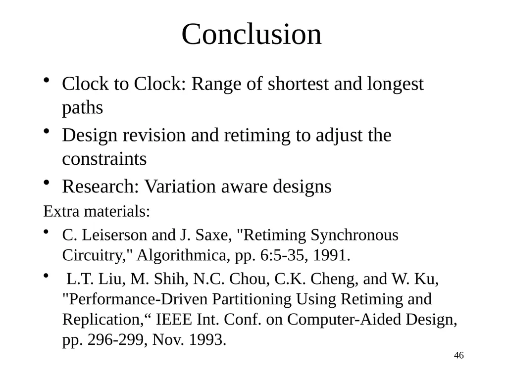 CSE 140: Components and Design Techniques for - slide 46 of 46