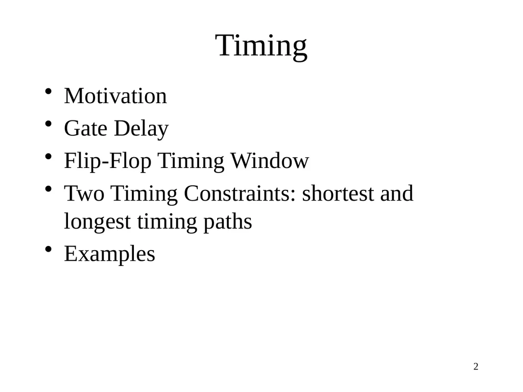 CSE 140: Components and Design Techniques for - slide 2 of 46