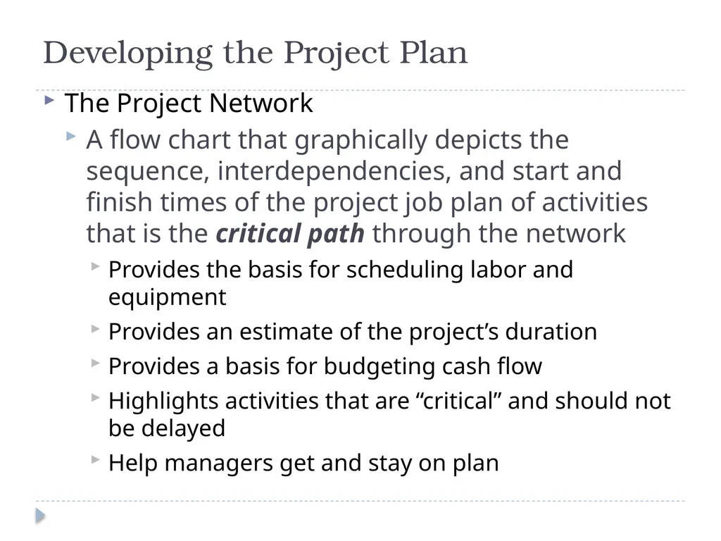 Developing a Project Plan Chapter 6 Developing the - slide 3 of 38