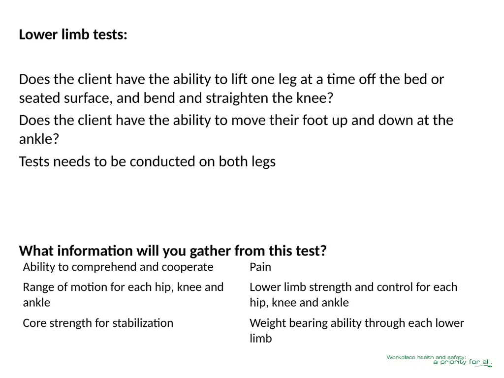 Client Mobility Risk Assessment SASWH acknowledges - slide 24 of 31