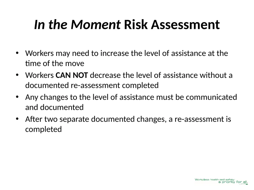 Client Mobility Risk Assessment SASWH acknowledges - slide 30 of 31
