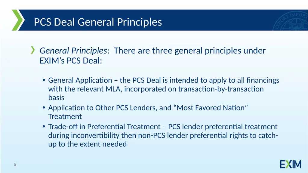 EXIM Approach to Multilateral Agency Preferred - slide 5 of 7