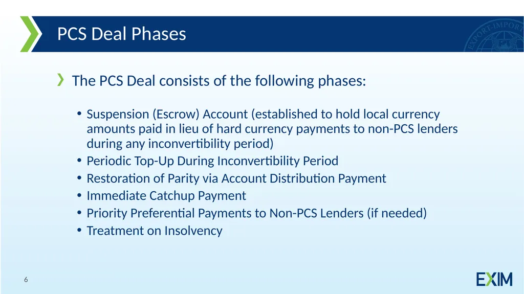 EXIM Approach to Multilateral Agency Preferred - slide 6 of 7