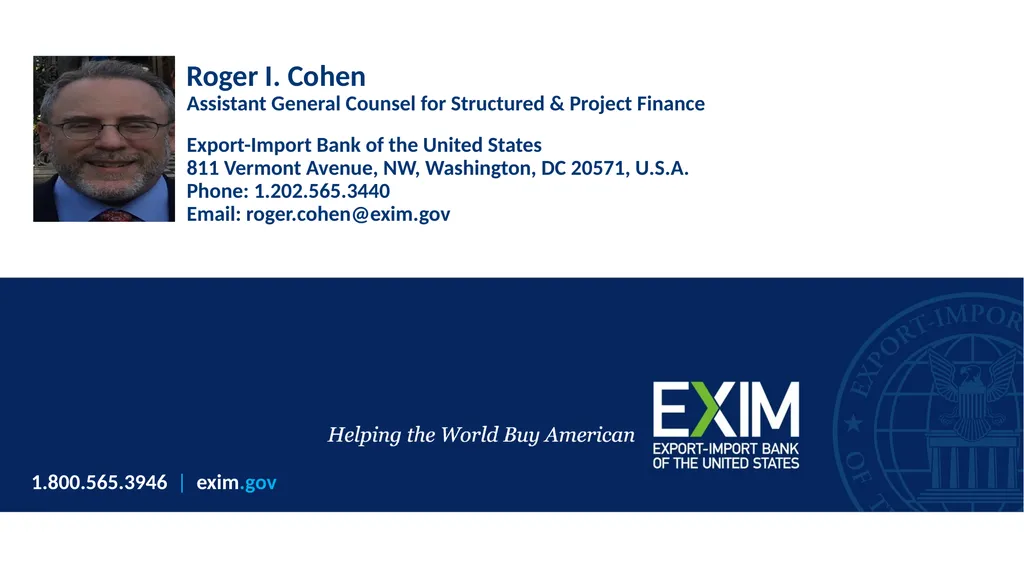 EXIM Approach to Multilateral Agency Preferred - slide 7 of 7