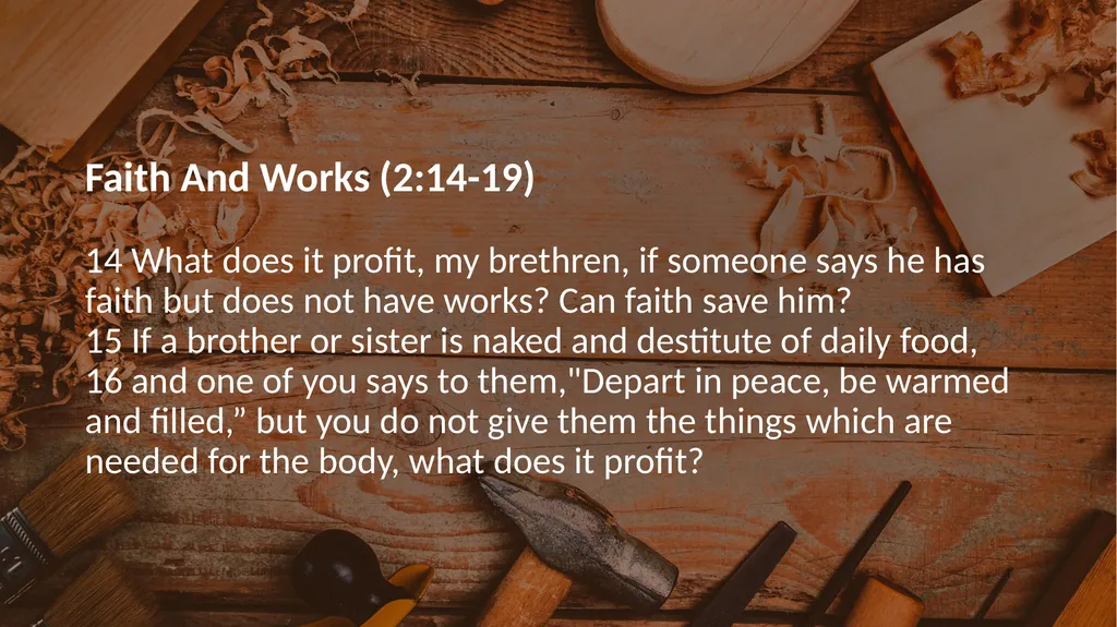No Preferential Treatment (2:1-9) 1 My brethren, - slide 6 of 9
