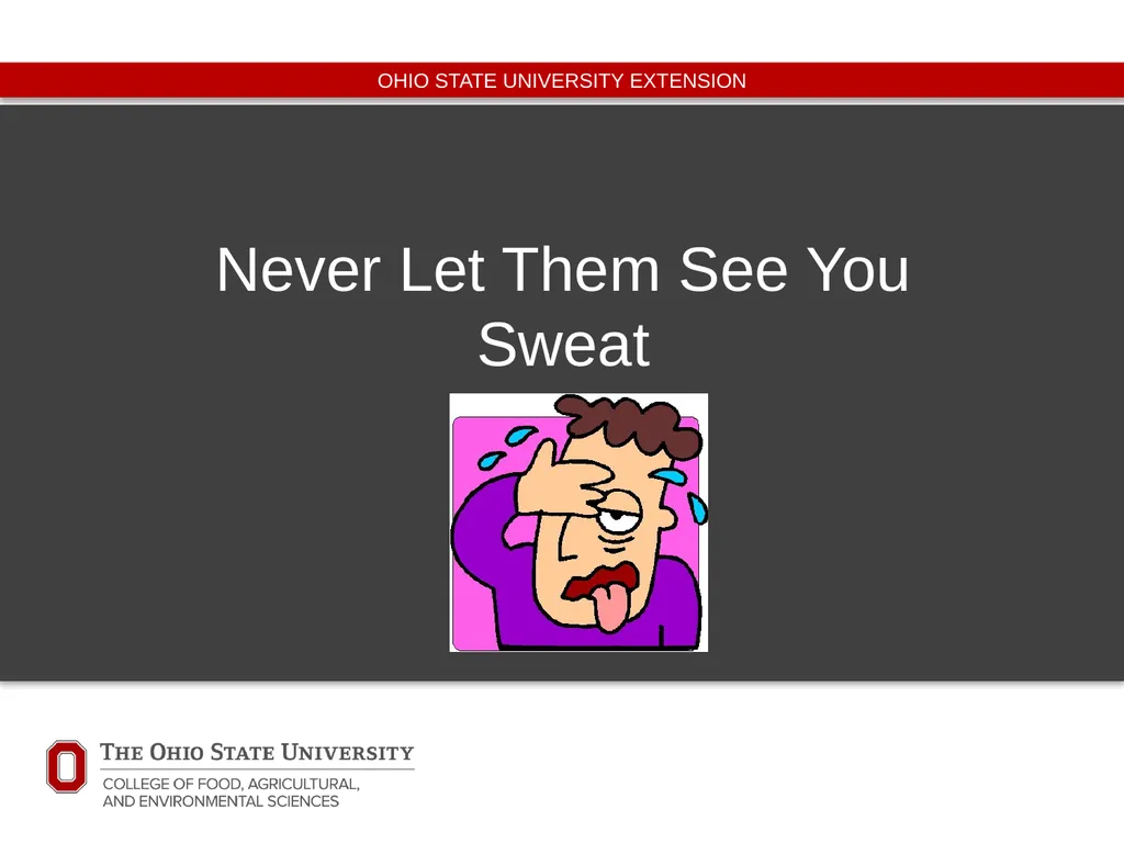 Never Let Them See You Sweat Classroom Management - slide 1 of 53