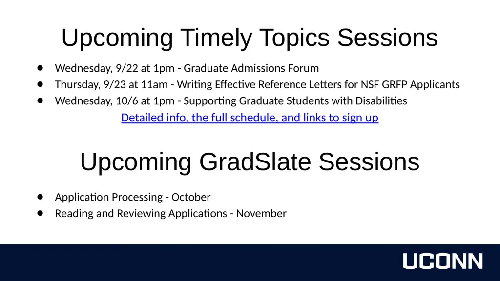 The Graduate School’s Timely Topics Series GA - slide 20 of 20