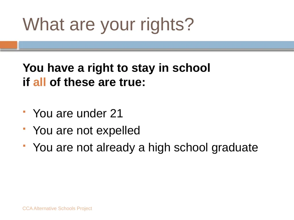 Is your school trying to force you to leave? - slide 3 of 18