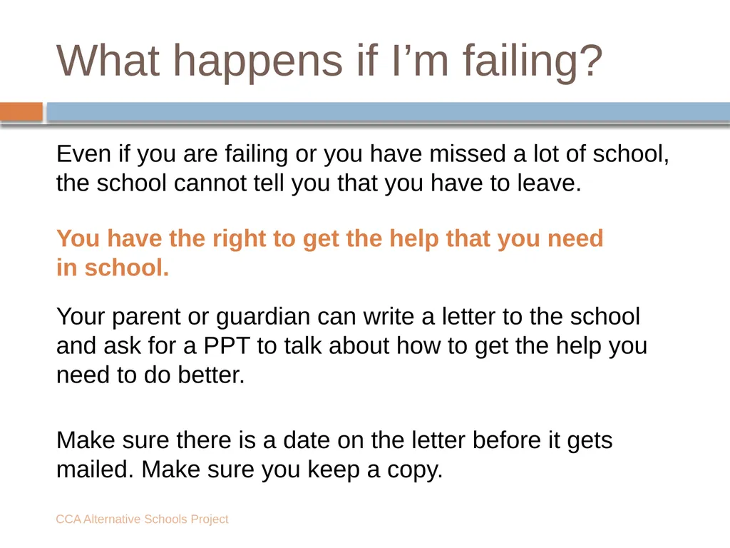 Is your school trying to force you to leave? - slide 9 of 18