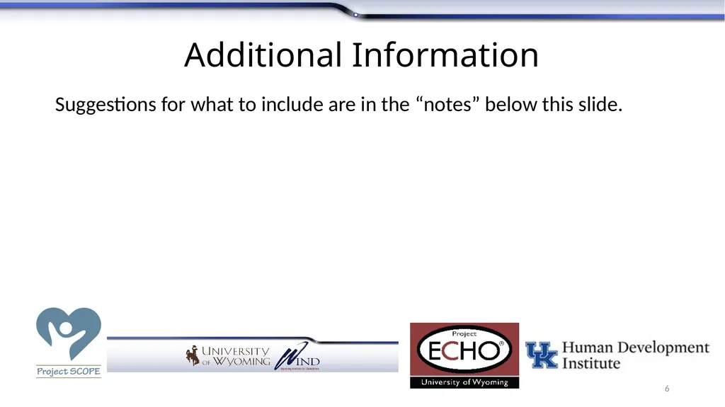 Instructions for Case Study Presenters Thank you - slide 6 of 7