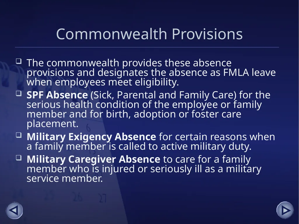 Absence Management for Supervisors An online - slide 31 of 38