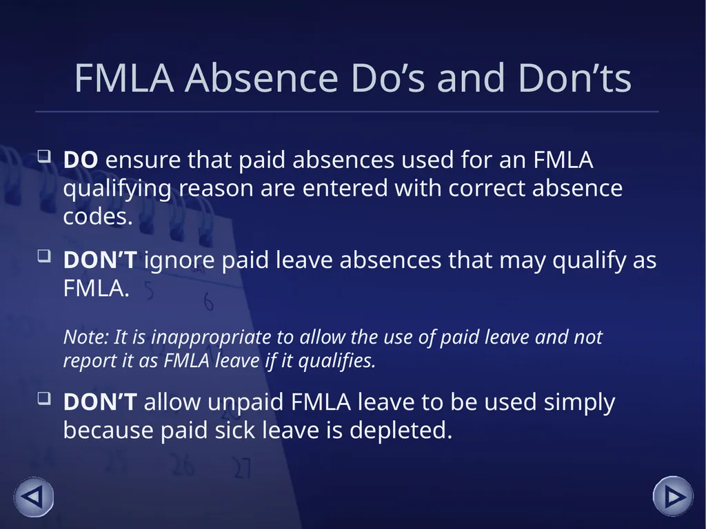 Absence Management for Supervisors An online - slide 34 of 38