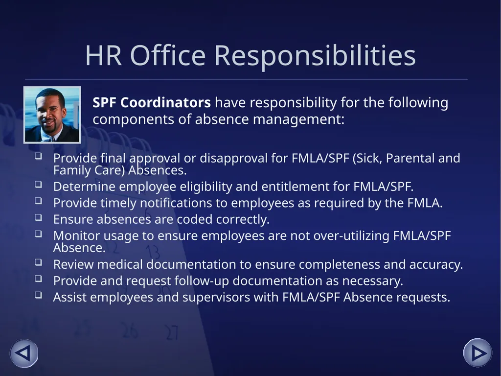 Absence Management for Supervisors An online - slide 10 of 38