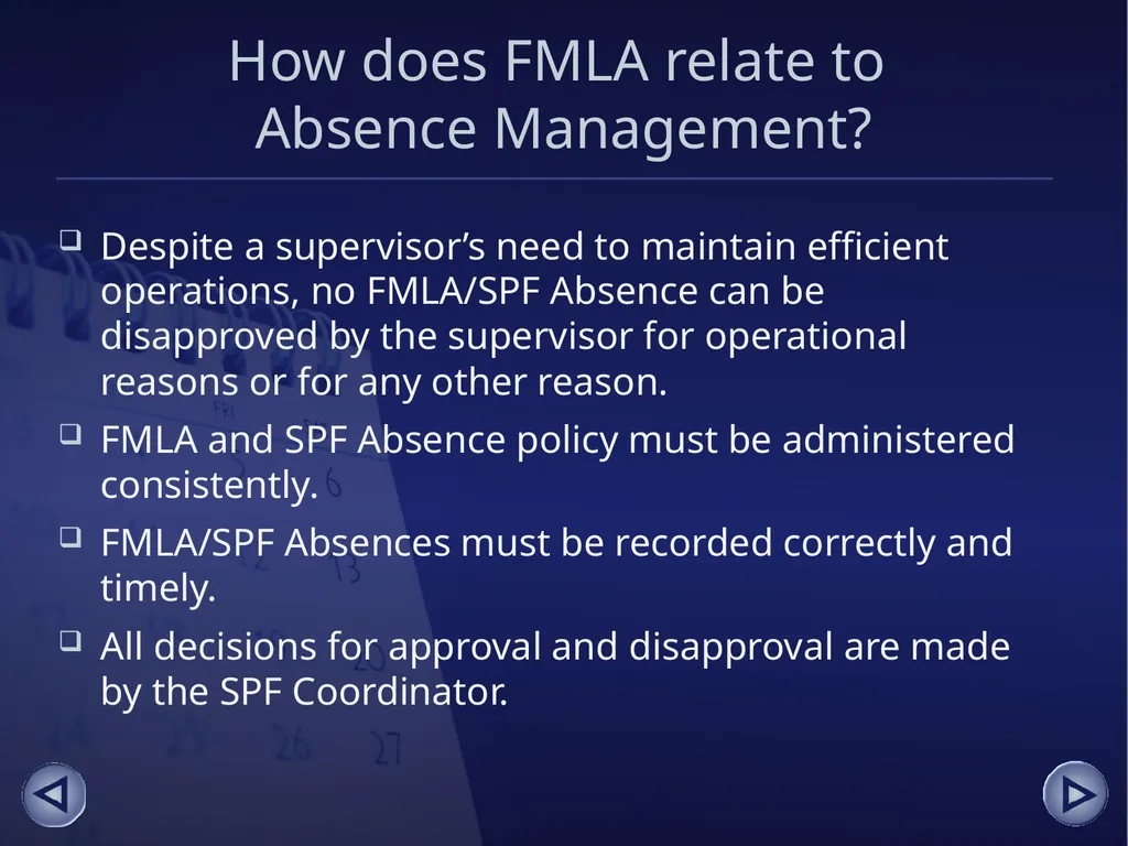Absence Management for Supervisors An online - slide 32 of 38