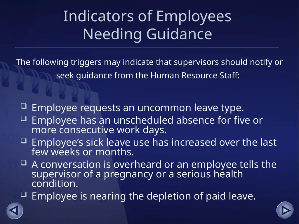 Absence Management for Supervisors An online - slide 25 of 38