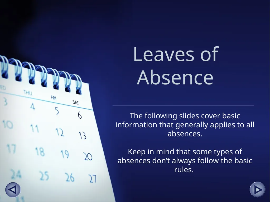 Absence Management for Supervisors An online - slide 17 of 38