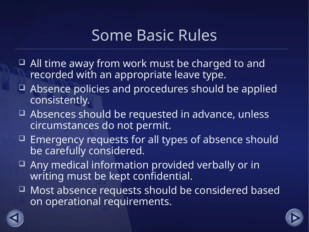 Absence Management for Supervisors An online - slide 19 of 38