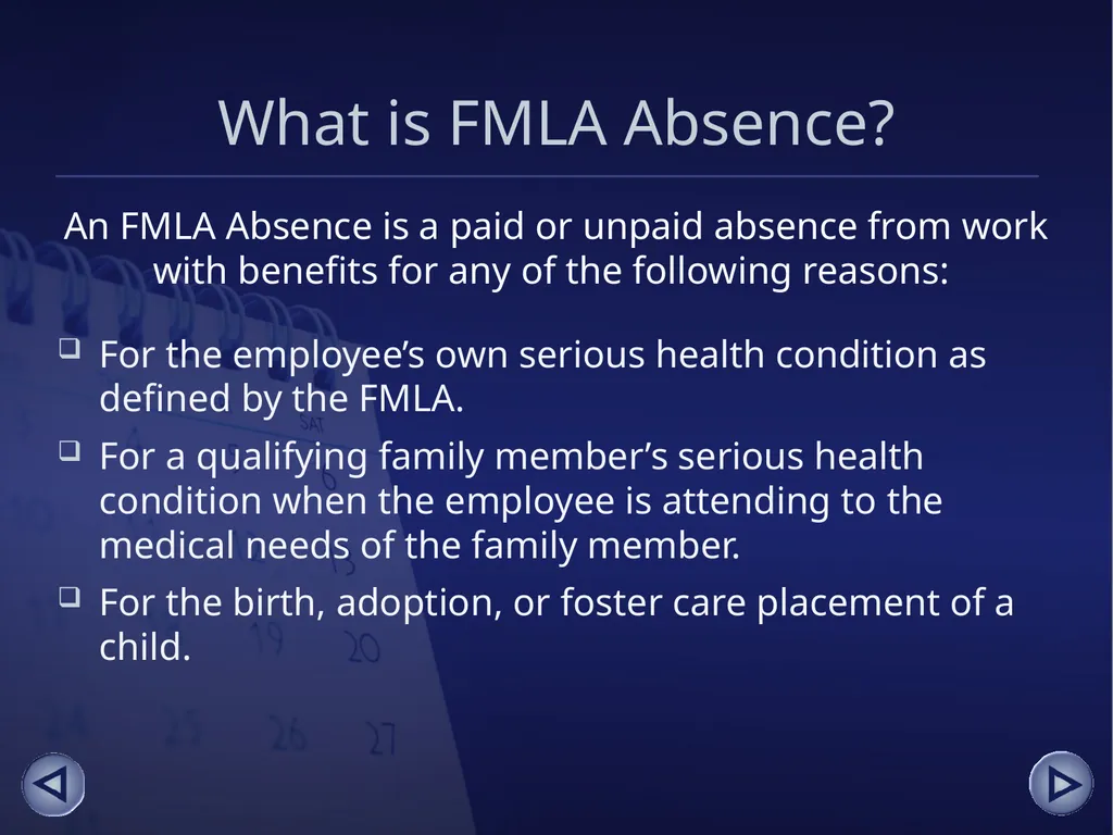 Absence Management for Supervisors An online - slide 28 of 38