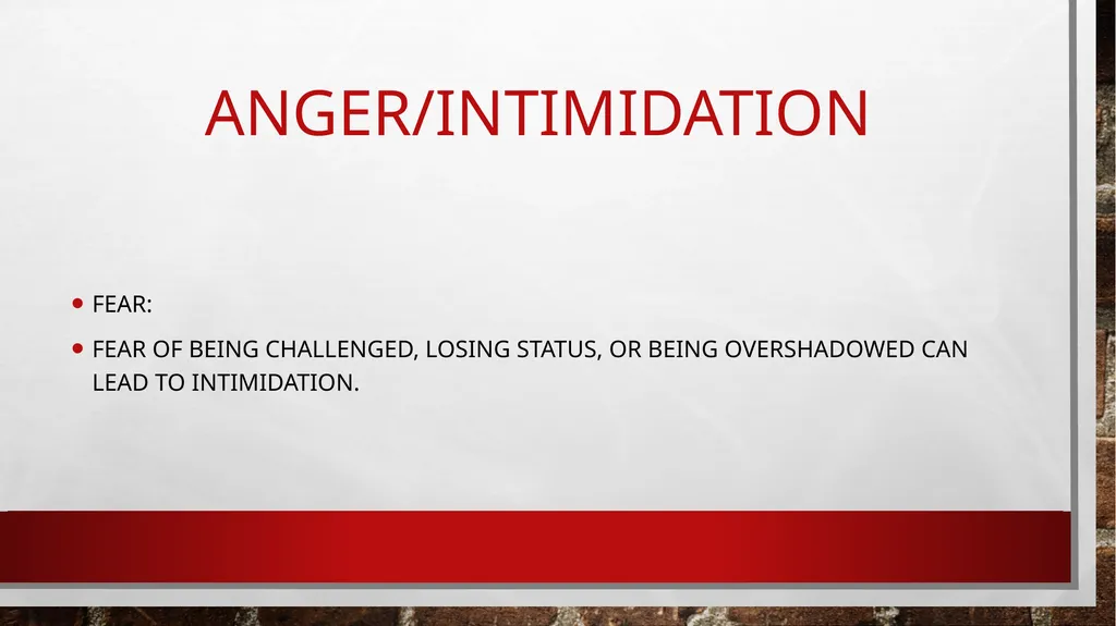 ANGER/INTIMIDATION What is anger? What makes you - slide 13 of 20