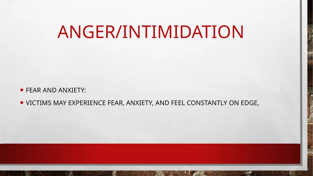ANGER/INTIMIDATION What is anger? What makes you - slide 15 of 20