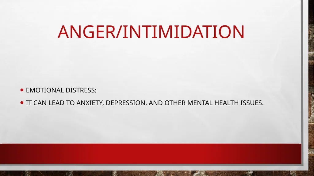 ANGER/INTIMIDATION What is anger? What makes you - slide 16 of 20