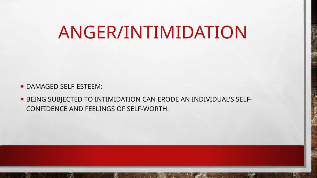 ANGER/INTIMIDATION What is anger? What makes you - slide 17 of 20
