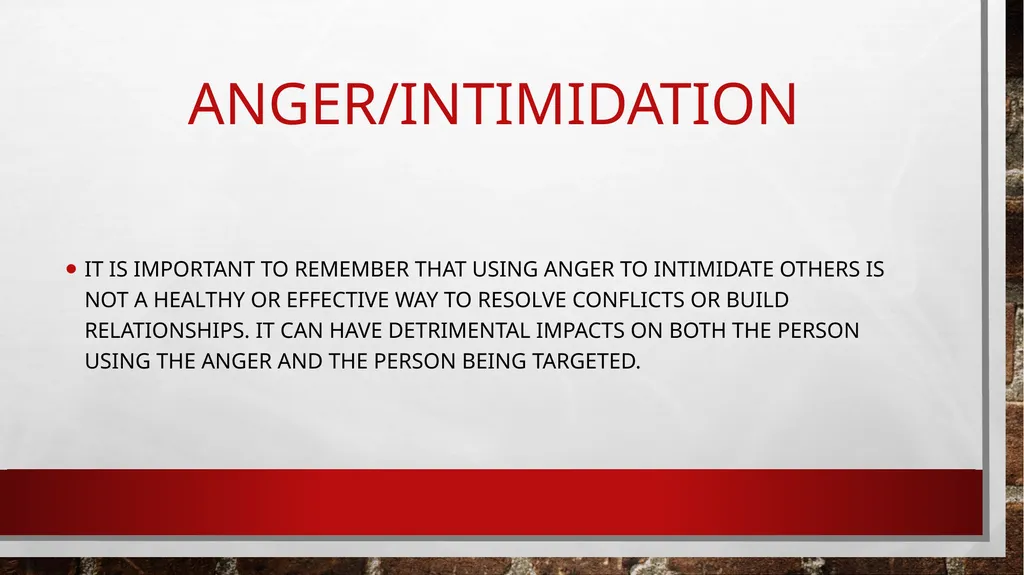 ANGER/INTIMIDATION What is anger? What makes you - slide 19 of 20