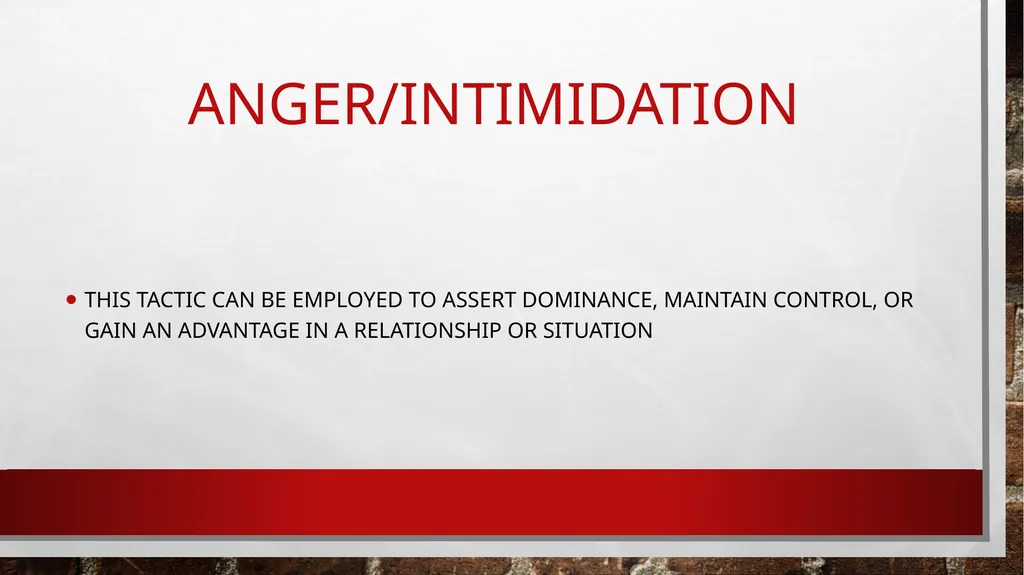 ANGER/INTIMIDATION What is anger? What makes you - slide 3 of 20