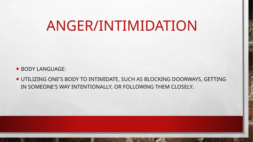 ANGER/INTIMIDATION What is anger? What makes you - slide 7 of 20