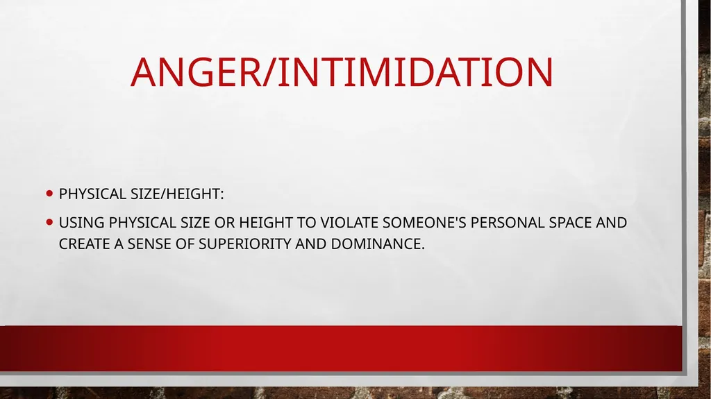 ANGER/INTIMIDATION What is anger? What makes you - slide 8 of 20
