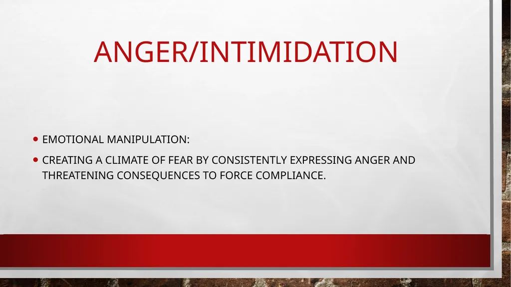ANGER/INTIMIDATION What is anger? What makes you - slide 9 of 20