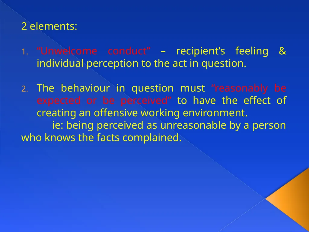 ANTI-HARASSMENT GUIDELINES Aim: What constitutes - slide 5 of 18