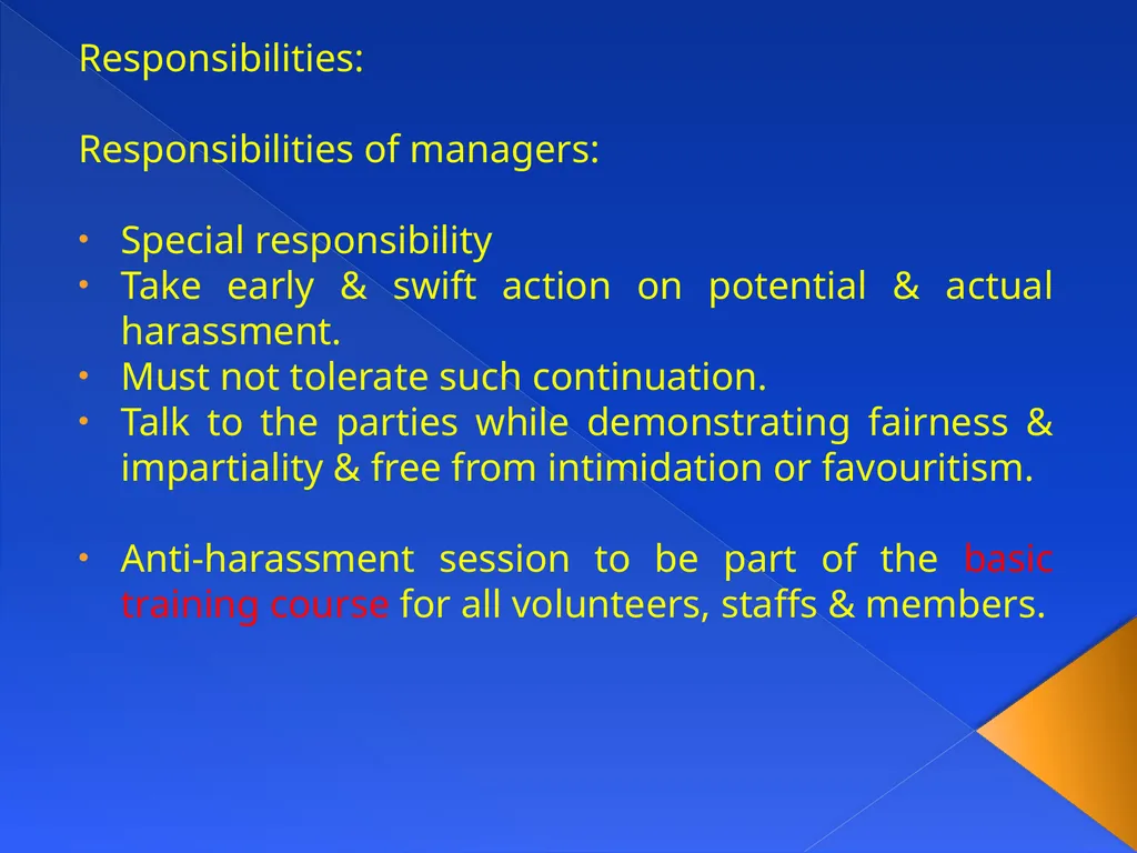ANTI-HARASSMENT GUIDELINES Aim: What constitutes - slide 16 of 18