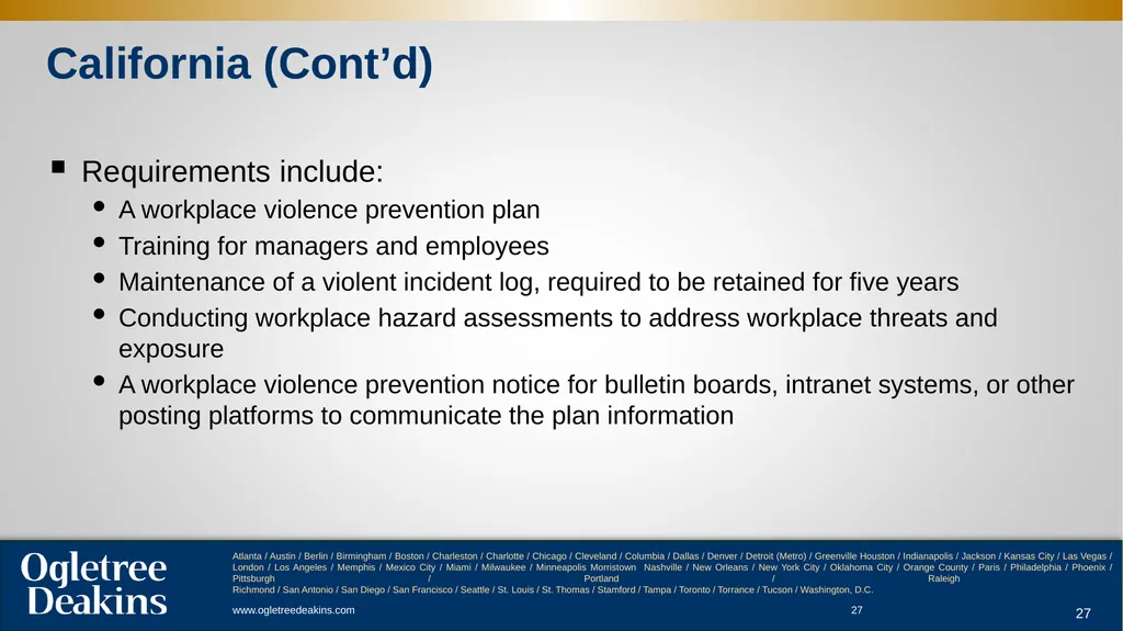 Workplace Violence ACC Presentation . - slide 27 of 29