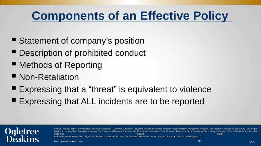 Workplace Violence ACC Presentation . - slide 20 of 29