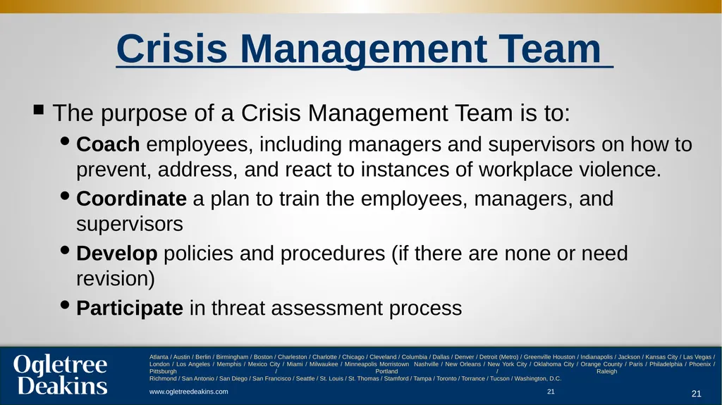 Workplace Violence ACC Presentation . - slide 21 of 29