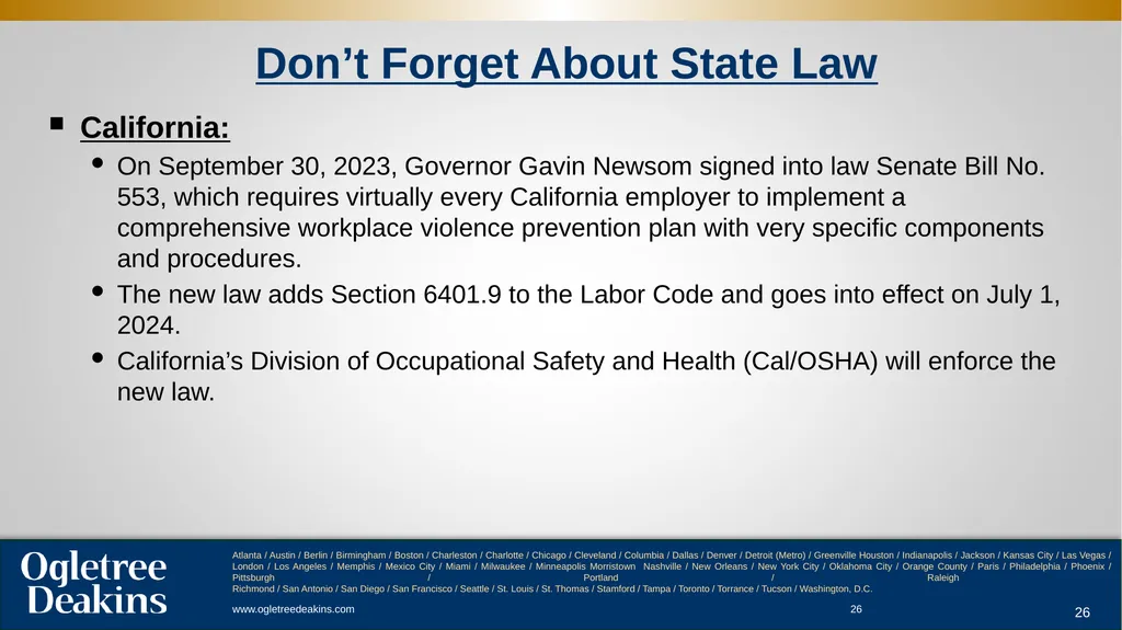 Workplace Violence ACC Presentation . - slide 26 of 29