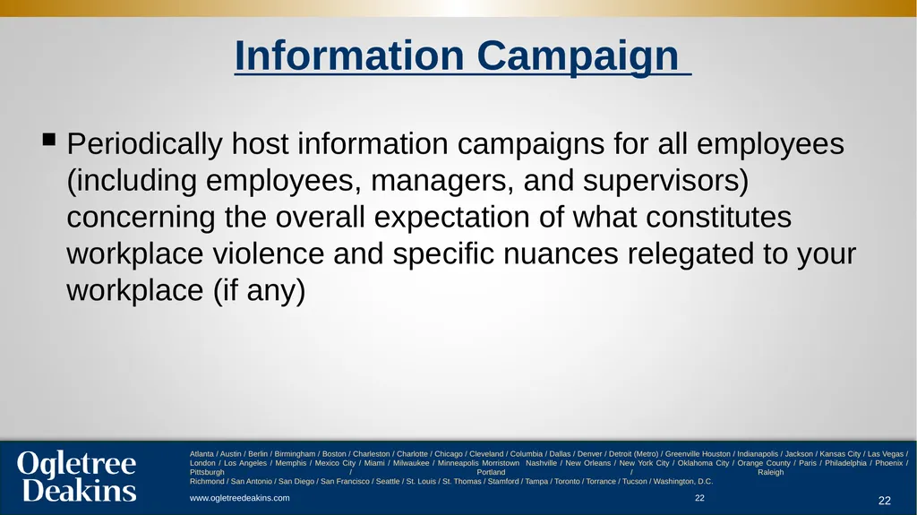 Workplace Violence ACC Presentation . - slide 22 of 29