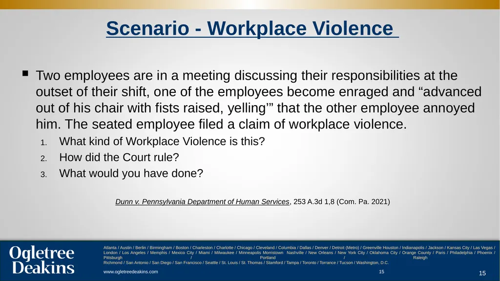 Workplace Violence ACC Presentation . - slide 15 of 29