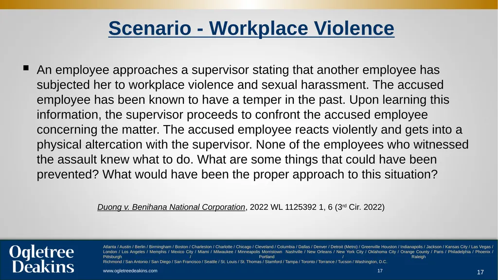 Workplace Violence ACC Presentation . - slide 17 of 29