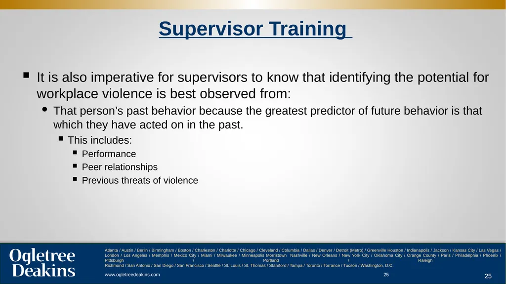 Workplace Violence ACC Presentation . - slide 25 of 29