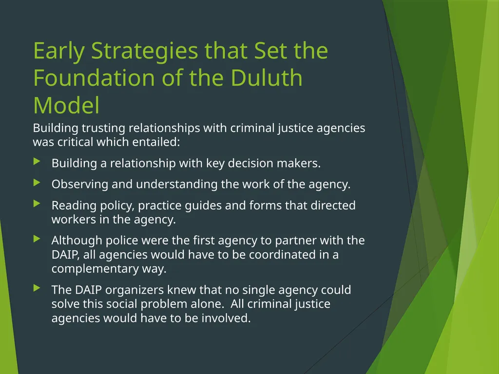 The Duluth Model, Coordinated Community Response - slide 4 of 31