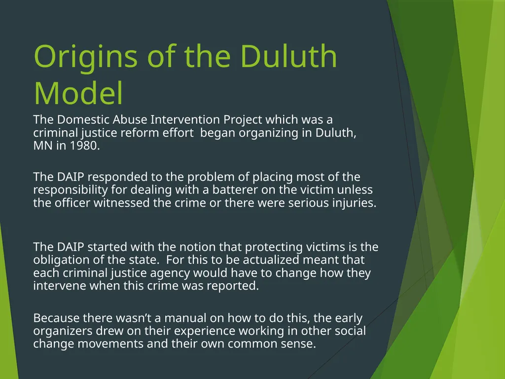 The Duluth Model, Coordinated Community Response - slide 3 of 31