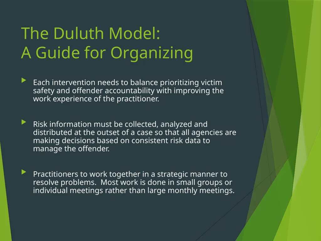 The Duluth Model, Coordinated Community Response - slide 9 of 31