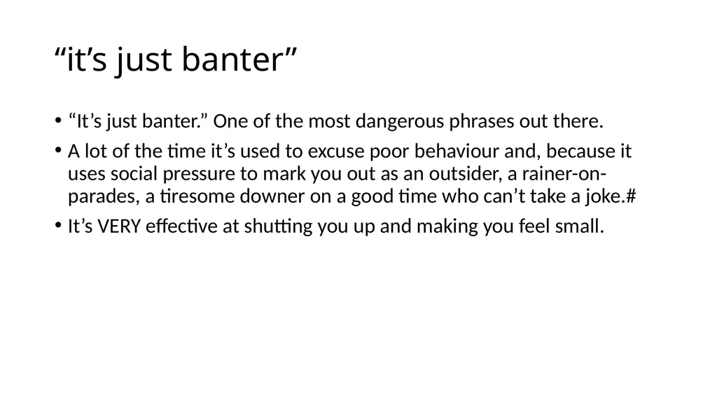 What does bullying look like? Making comments - slide 4 of 7
