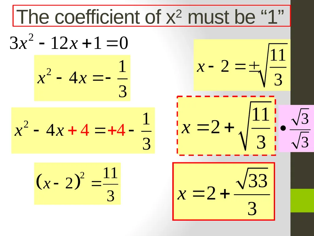 2.4 Completing the Square Objective: To complete a - slide 14 of 15