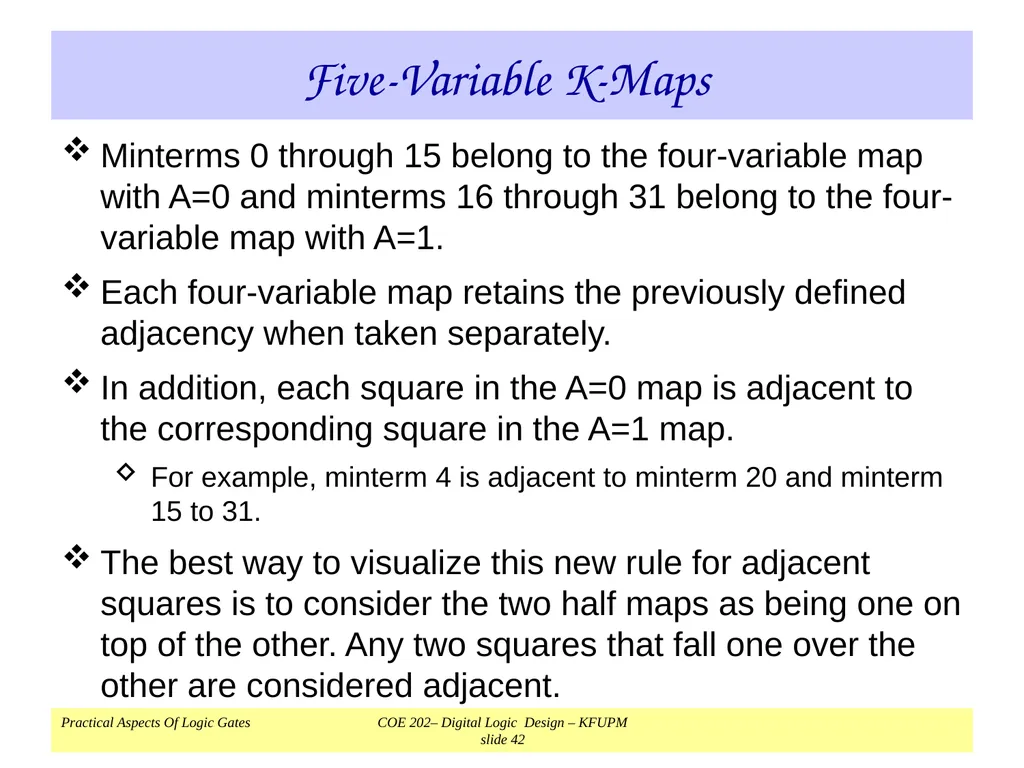 K-Map Simplification COE 202 Digital Logic Design - slide 42 of 46