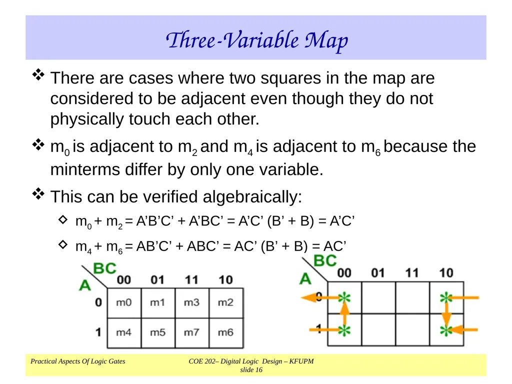 K-Map Simplification COE 202 Digital Logic Design - slide 16 of 46