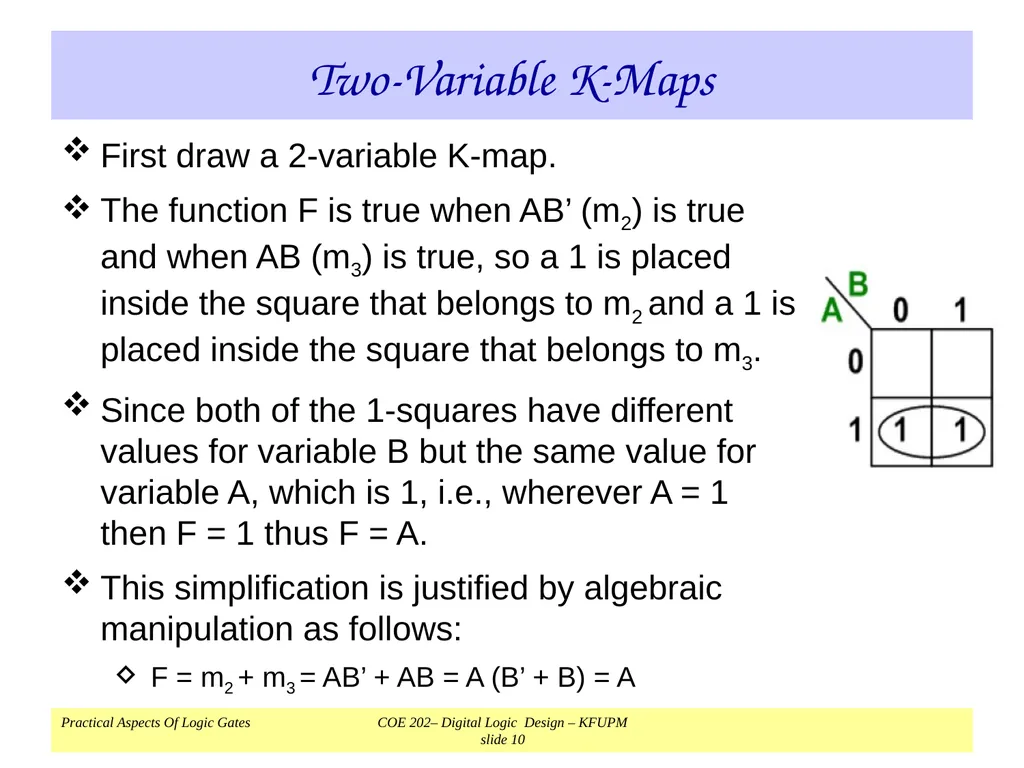 K-Map Simplification COE 202 Digital Logic Design - slide 10 of 46
